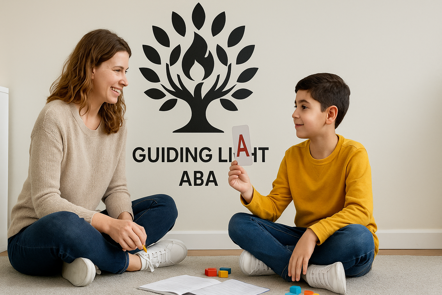 Guiding Light ABA therapy session in Los Angeles