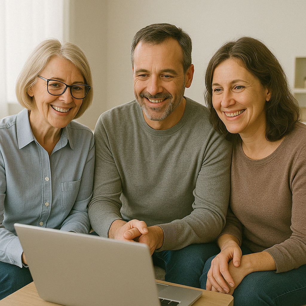 Family collaboration session with therapist
